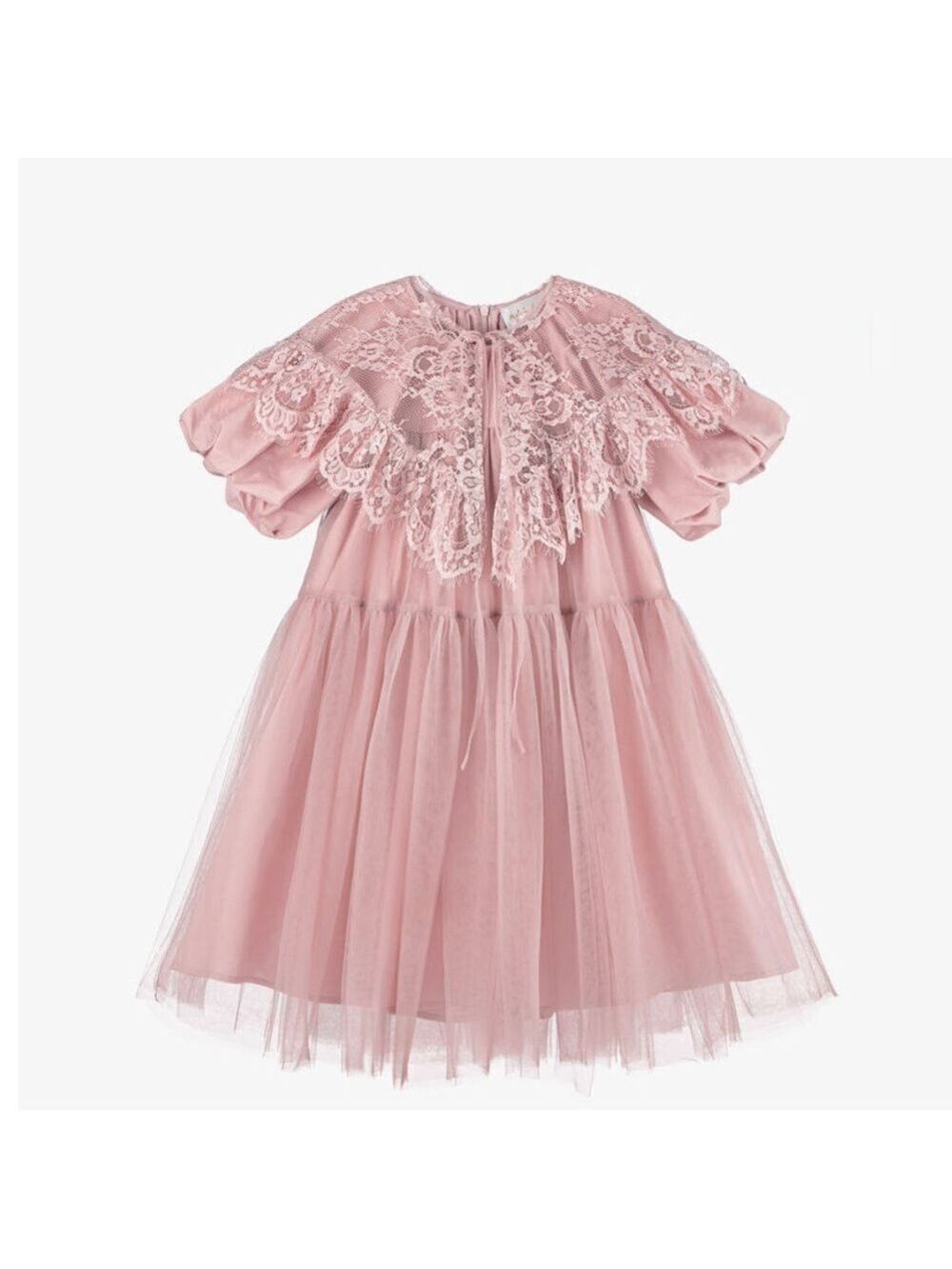 Girls dusty pink tulle dress
